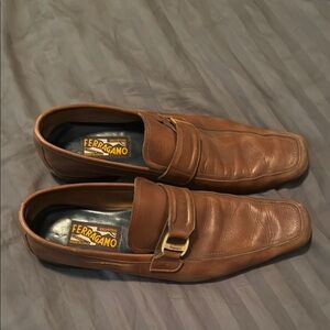 Salvatore Ferragamo Men's Brown Leather Loafers